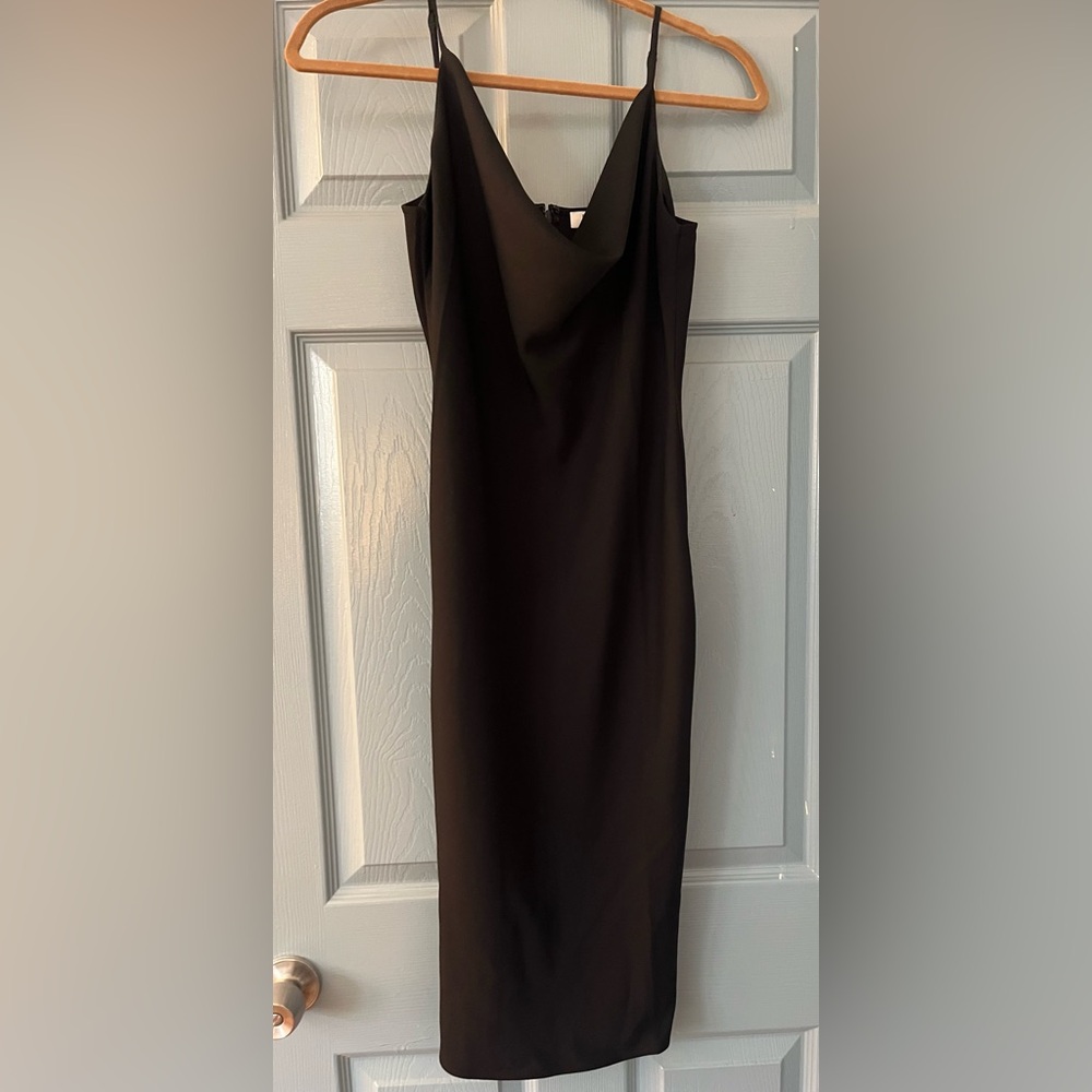 Aritzia Elegant Black Slip Dress Wedding Guest